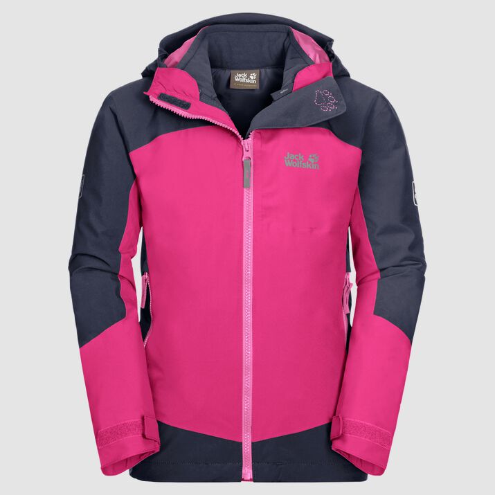 Chamarra Jack Wolfskin Ropi 3in1 Niños Rosas Mexico-8171342